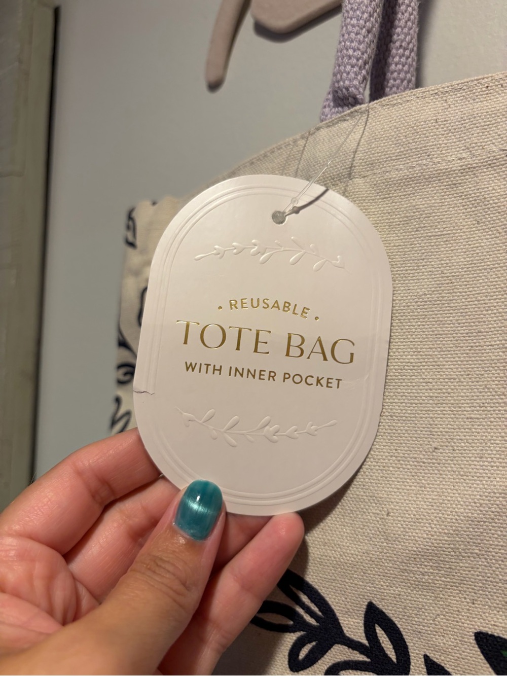 New Bookworm Canvas Tote Bag ๐ ๐ - Picture 5 of 5